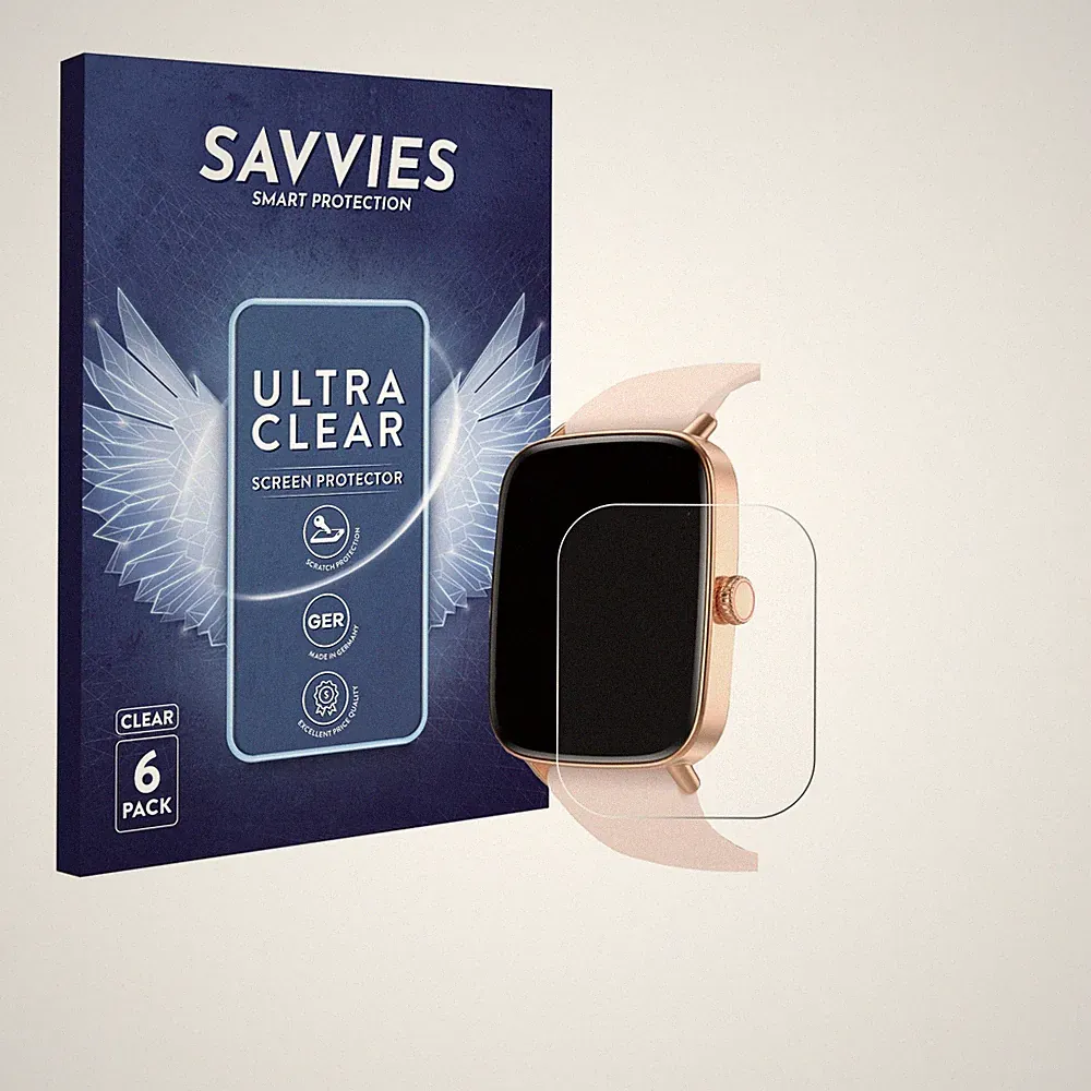 6x Schutzfolie für Yoever Smartwatch 1.85" Displayschutz