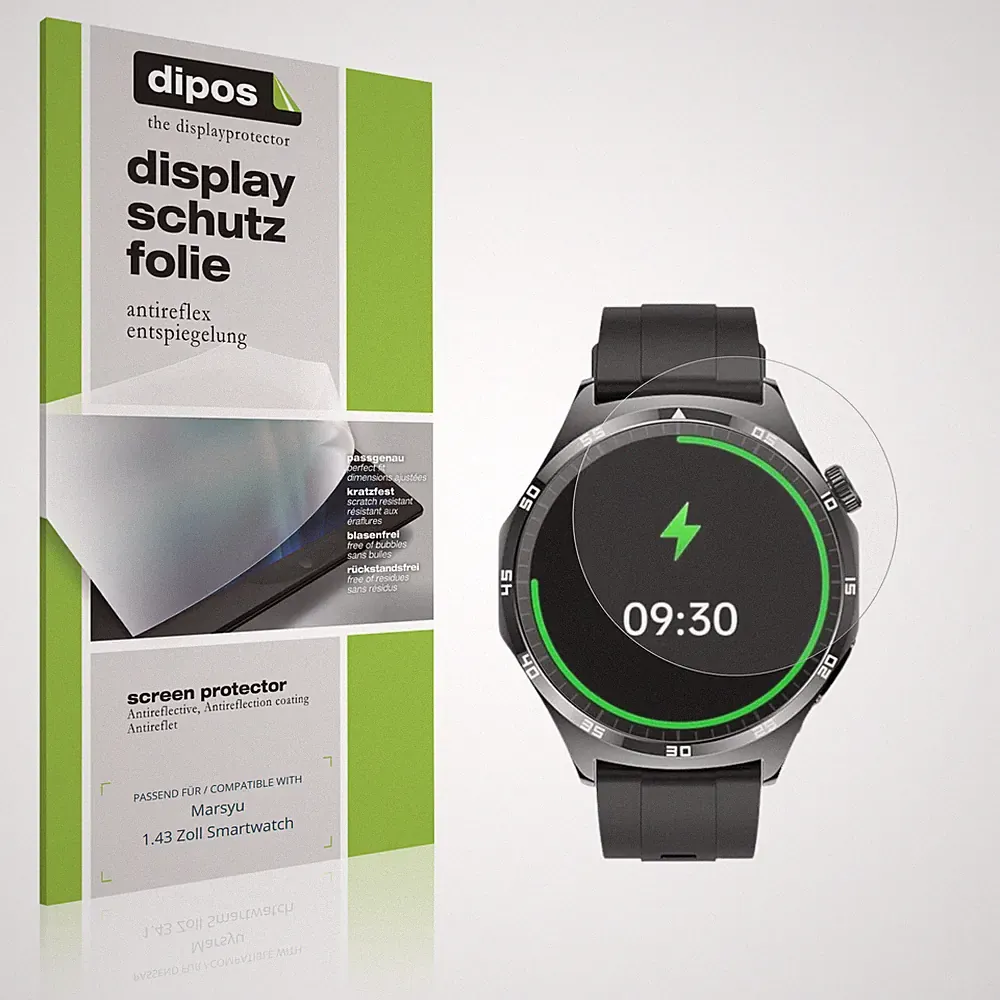 6x Schutzfolie matt für Marsyu 1.43 Zoll Smartwatch Displayschutzfolie Folie