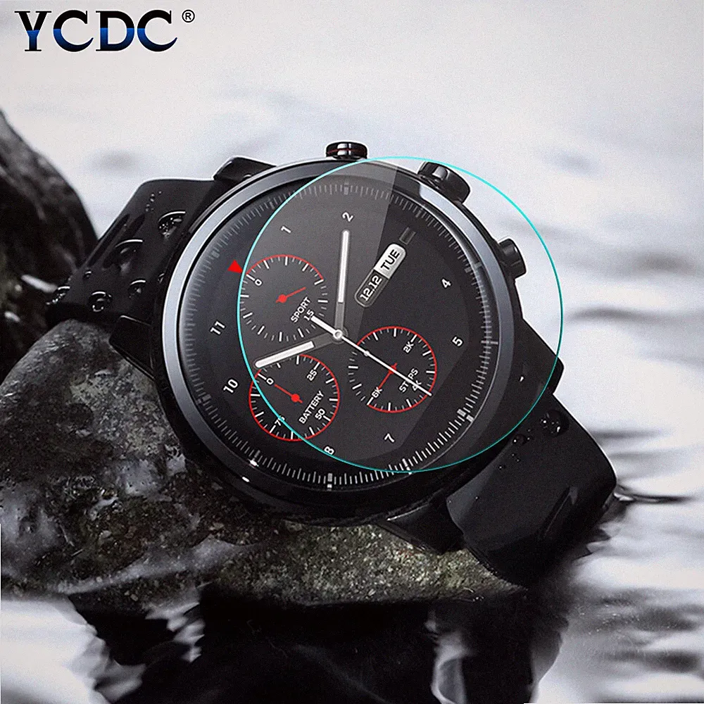 9H 2.5D TEMPERIERTER GLASSCHIRM SCHUTZ RUNDSCHUTZFILM FÜR SMART WATCH 23-46MM 5