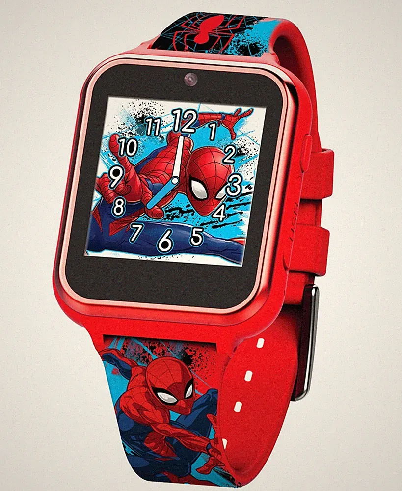 Accutime Kinder Smartwatch Spider-Man, Kinderuhr mit Selfie Kamera, Foto & Video