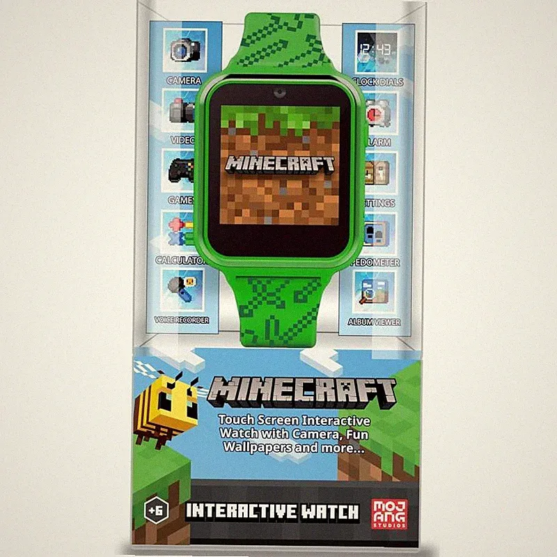 Accutime Minecraft Smart Watch Armbanduhr Kinder Uhr Digital Selfie Kamera Spiel