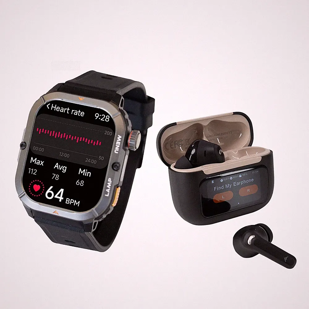 AGM Legion 3 Robustes Smartwatch 1,95" AMOLED 5ATM Wasserdicht Mit Bluetooth Ear