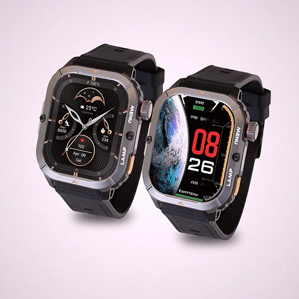 AGM Legion 3 Smartwatch 1,95" AMOLED Touchscreen 5ATM Wasserdicht 100+ Sportmodi