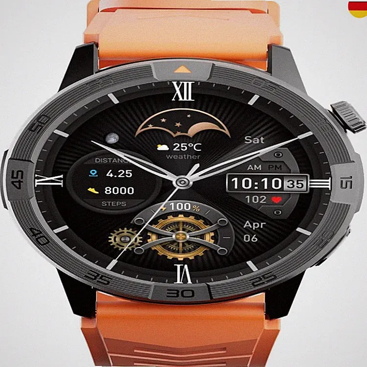 AGM Legion Pro Militär Smartwatch Herren, Robuste Fitnessuhr Wasserdicht 5ATM