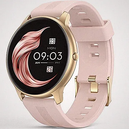 AGPTEK Smartwatch Armbanduhr Damen Schrittzähler Kalorien iOS und Android Rosa