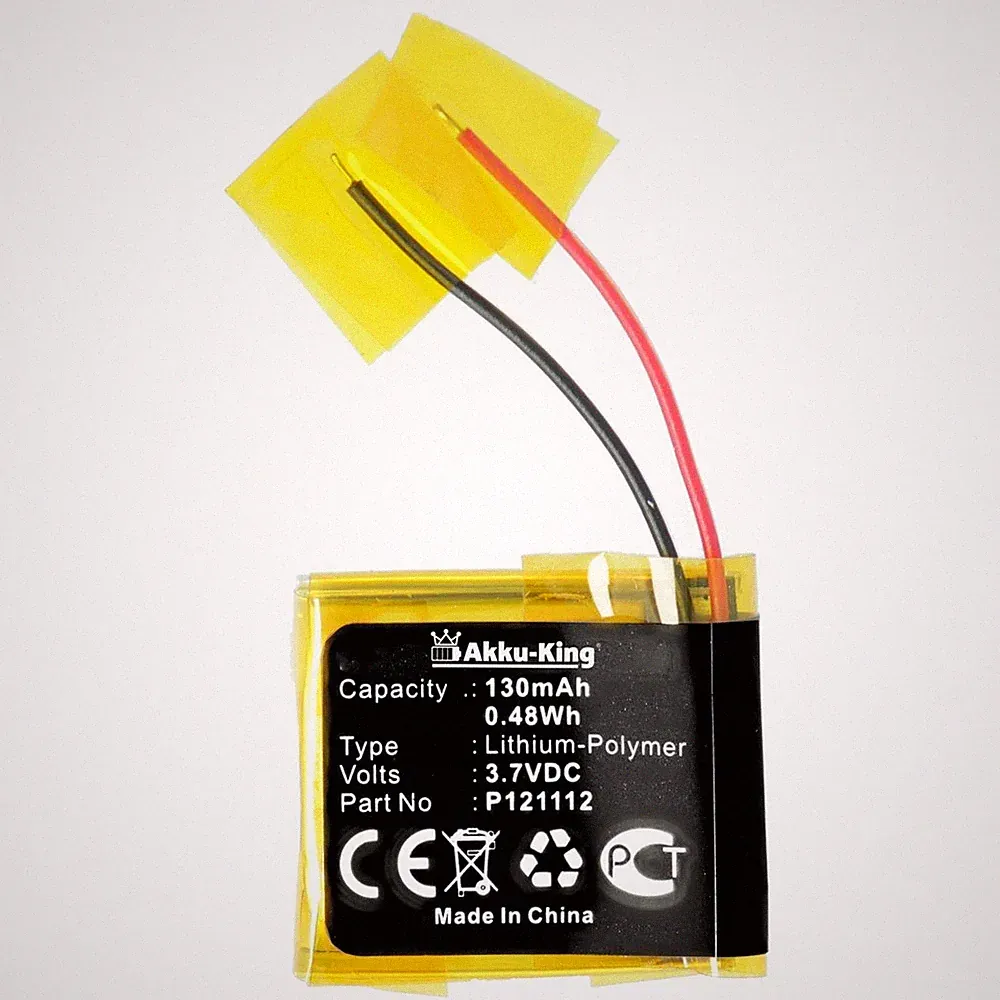 Akku-King Akku für Pebble E-Paper Smart Watch ersetzt P121112 Battery Batterie