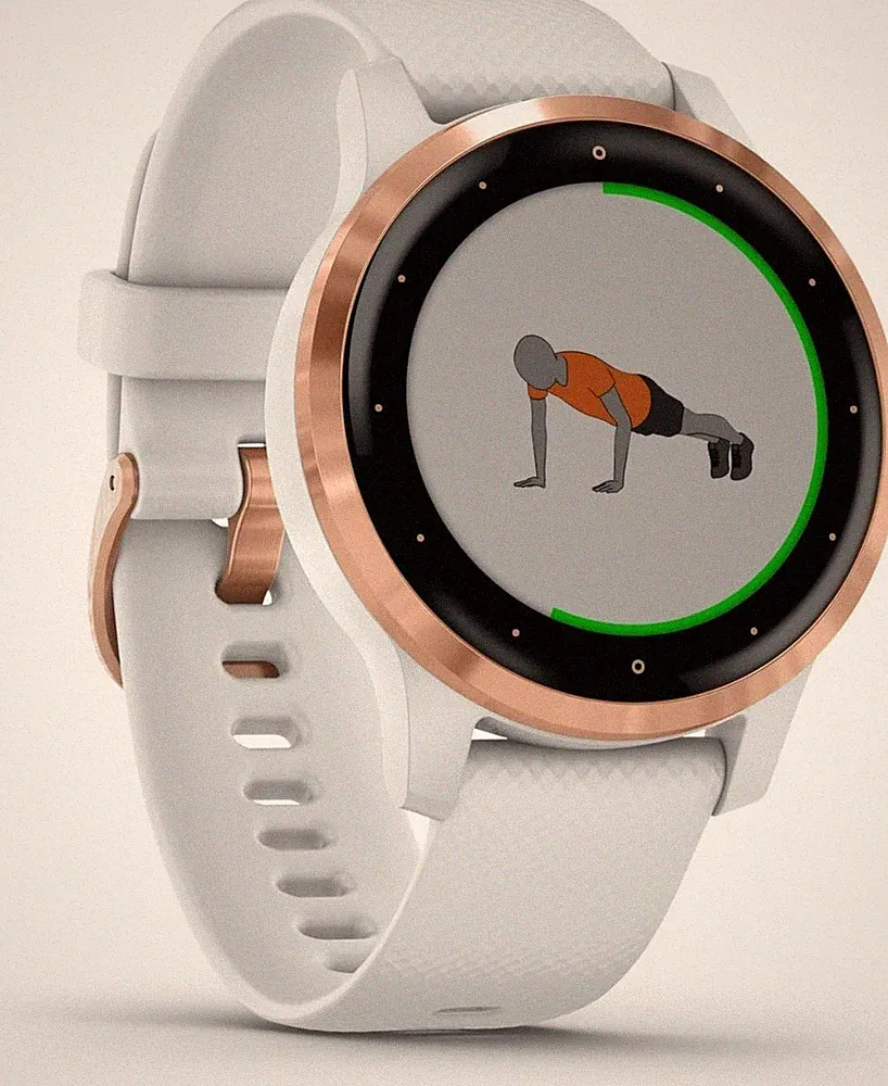 AKZEPTABEL Garmin Vivoactive 4S 40mm GPS Smart Watch mit Musik Roségold Uhr