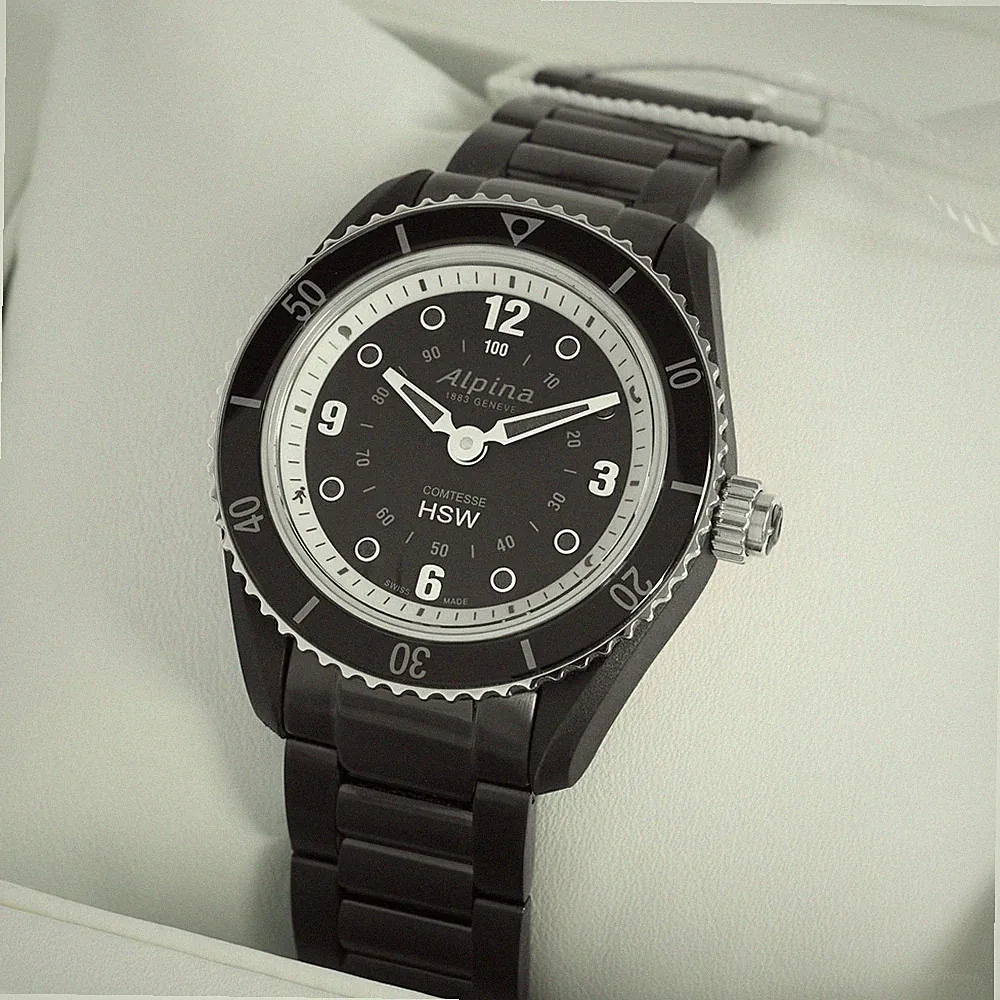 ALPINA Damenuhr Quarz AL-281BS3V6B SmartWatch "Comtesse"