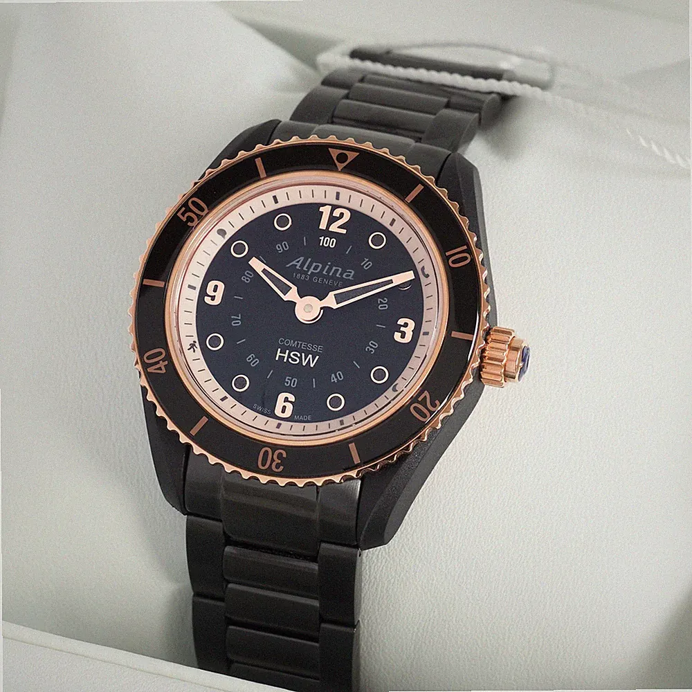 ALPINA Damenuhr Quarz AL-281BY3V4B SmartWatch "Comtesse"