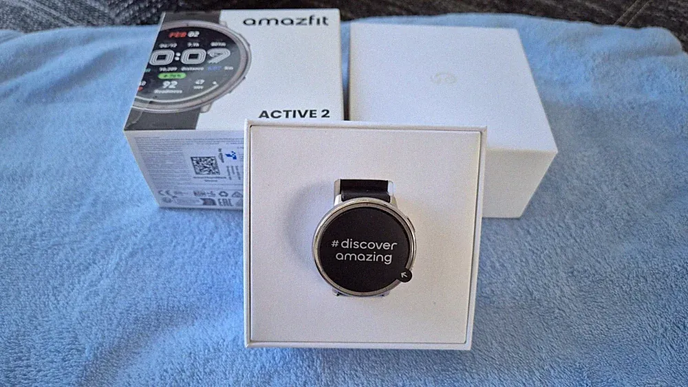 Amazfit Active 2 Round Smartwatch – Schwarz – sehr guter Zustand
