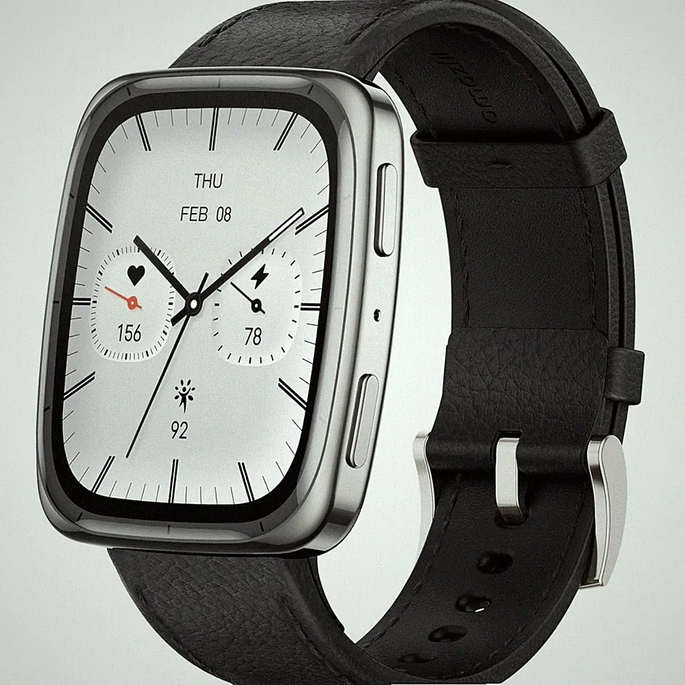 Amazfit Active 2 Square Smartwatch schwarz rechteckig, Bluetooth, GPS, 1,75 Zoll