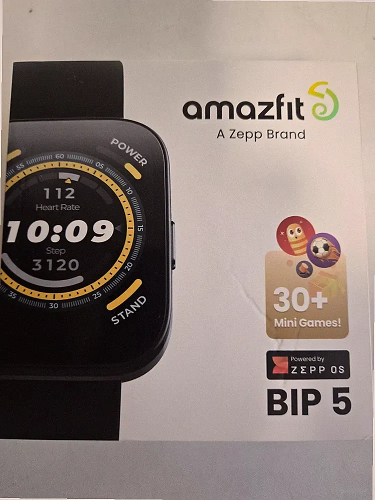 Amazfit Bip 5 Smartwatch mit Herzfrequenz 1,91" Display mit 120 Sport (F041 A1+)