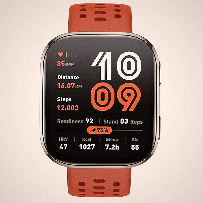 Amazfit Bip 6 rot | Smartwatch | 1.97 Zoll AMOLED Display | über 140 Sportmodi