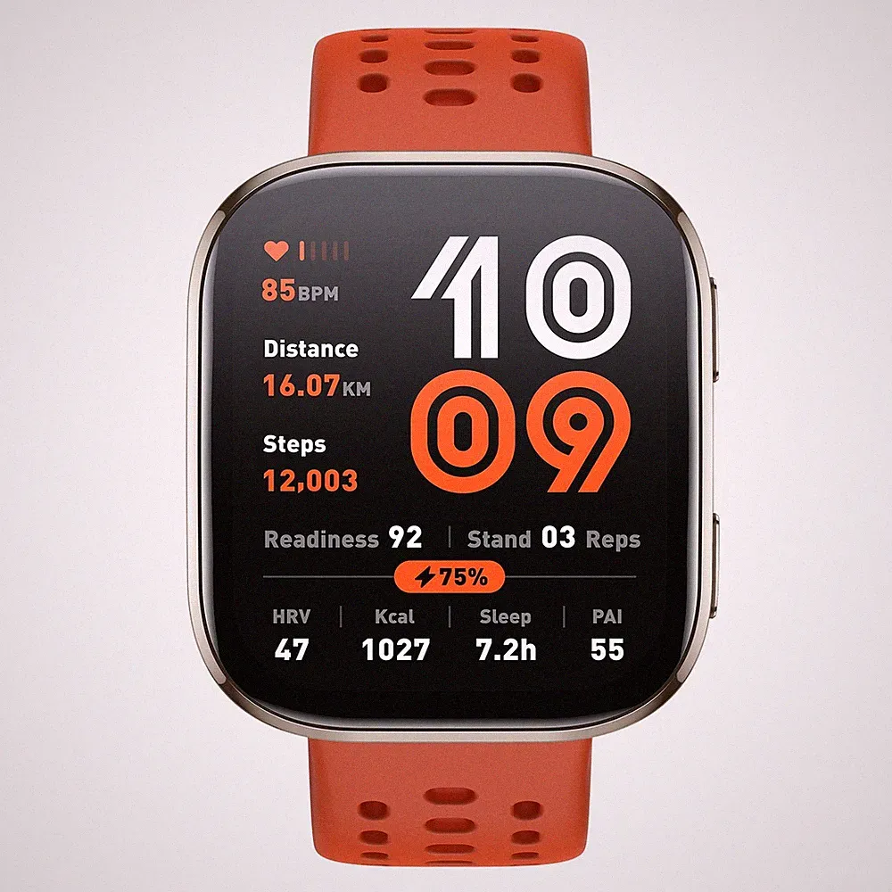 Amazfit Bip 6 Smartwatch rot 5 ATM 140 Sportmodi 24/7 Gesundheitsüberwachung