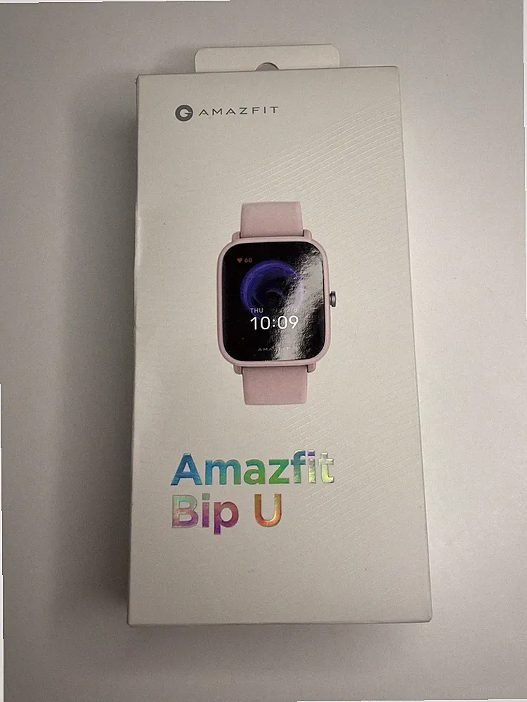 Amazfit Bip U Smartwatch mit 1,69 großem Farbdisplay 50 Zifferblättern rosa Dame