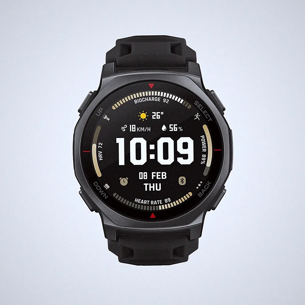 AMAZFIT T-Rex 3 Pro 44mm Smartwatch Titanlegierung, Aluminium, Kunststoff Siliko