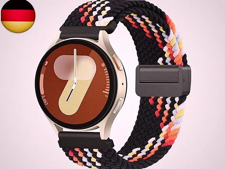 Amzpas 20mm Nylon Armband Kompatibel mit Samsung Galaxy Watch 7/6/5/4/FE 40mm