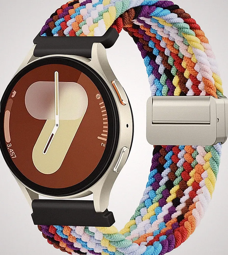 Amzpas 20mm Nylon Armband Kompatibel mit Samsung Galaxy Watch 7/6/5/4/FE 40mm