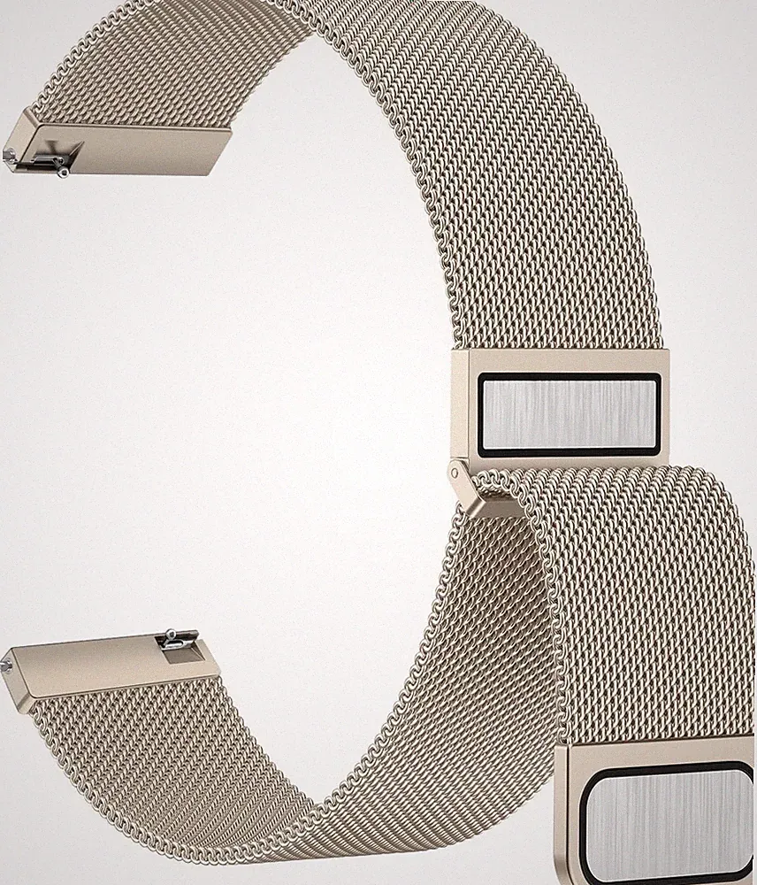 Amzpas Edelstahl Mesh Uhrenarmband 22mm 20mm Metall Ersatz Armband