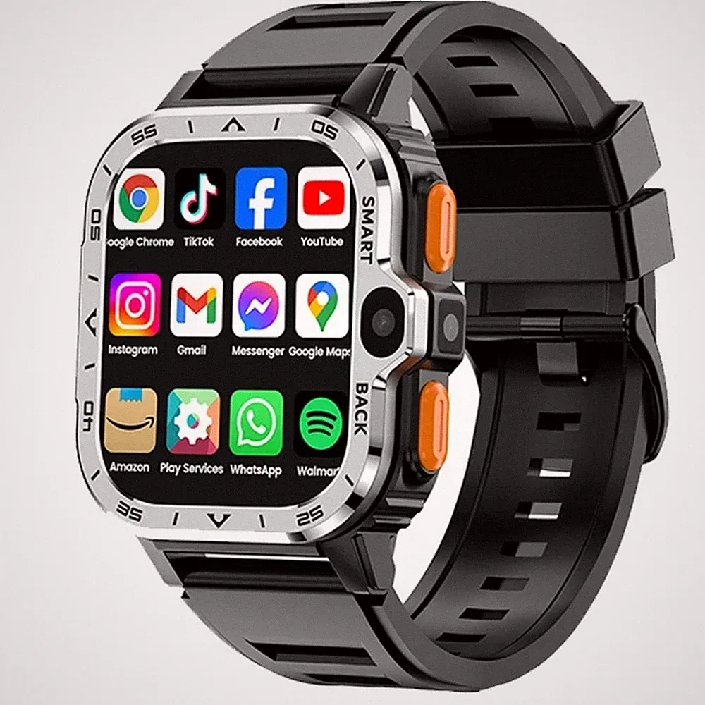 Android Smartwatch GPS SIM NFC WiFi Dual Kamera 4GB RAM 64GB ROM Erwachsene