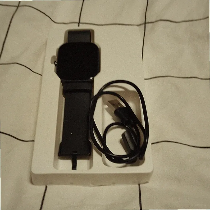 Androidly t70 Smartwatch 40 mm schwarz Silikonarmband USB-Ladekabel Android