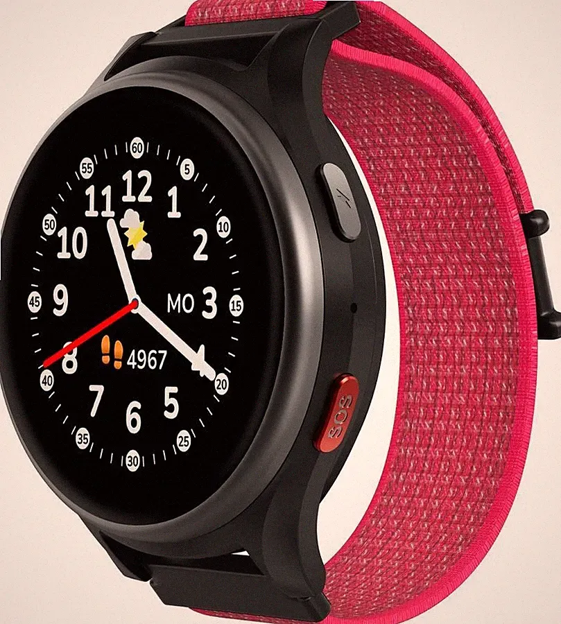 ANIO 6 Smartwatch Rot für Kinder mit GPS und Telefonfunktion