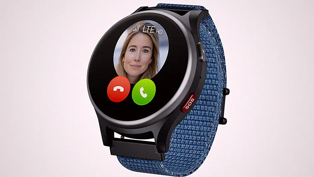 Anio Kidswatch 6 blau, DSGVO-konform, 4G, Kinder-Smartwatch, IP68, GPS, BRANDEU