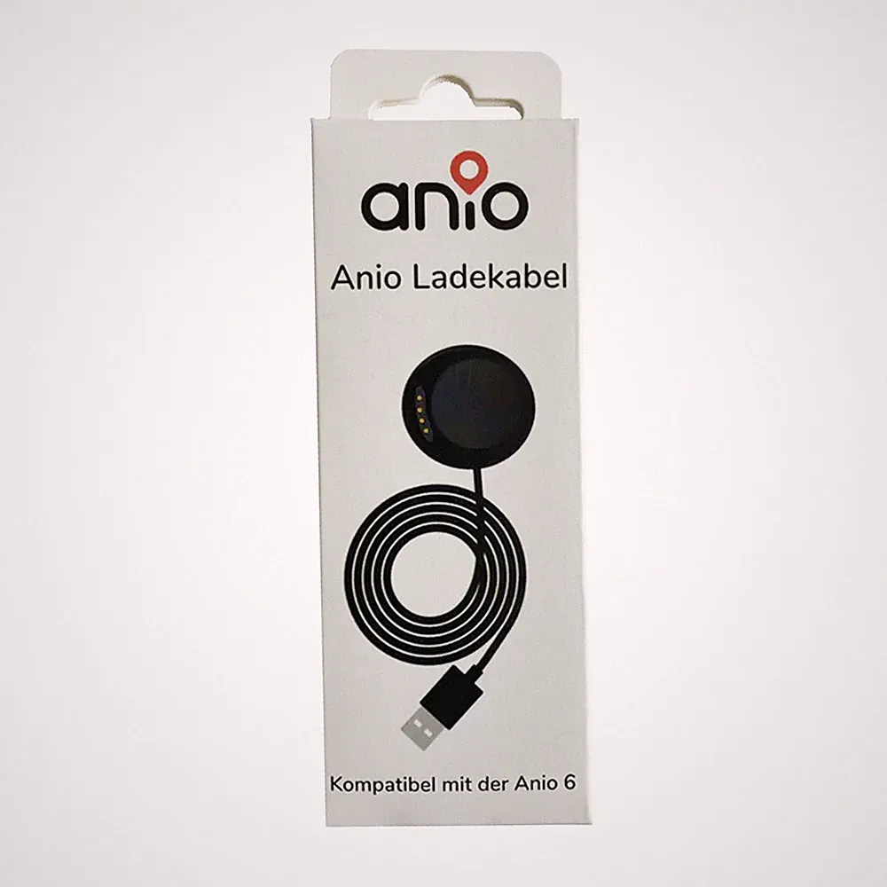 Anio USB-Ladekabel für Anio 6 USB-A Anschluss für Kinder Smartwatch Schwarz