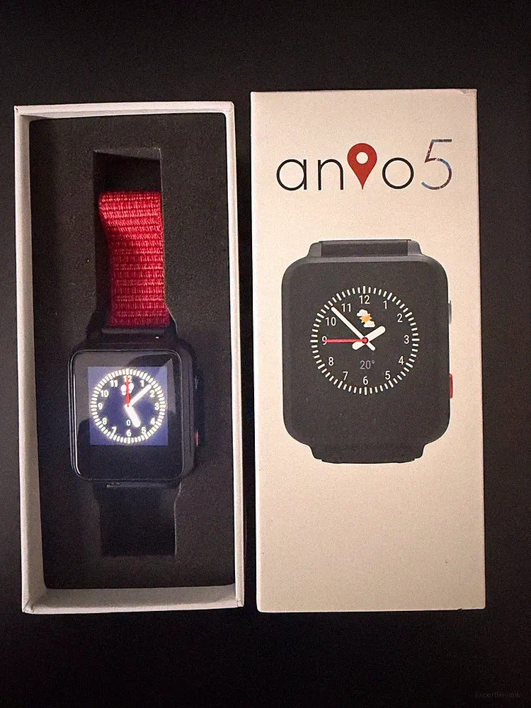Anio5 s Smartwatch für Kinder mit SOS u. GPS Uhr inkl. OVP Armband - Rot