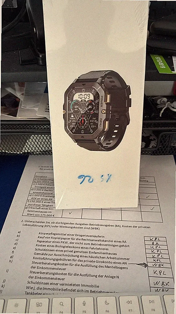AOMIAO C28 Smartwatch 51 mm schwarz, Silikonarmband, Android/iOS, Fitness