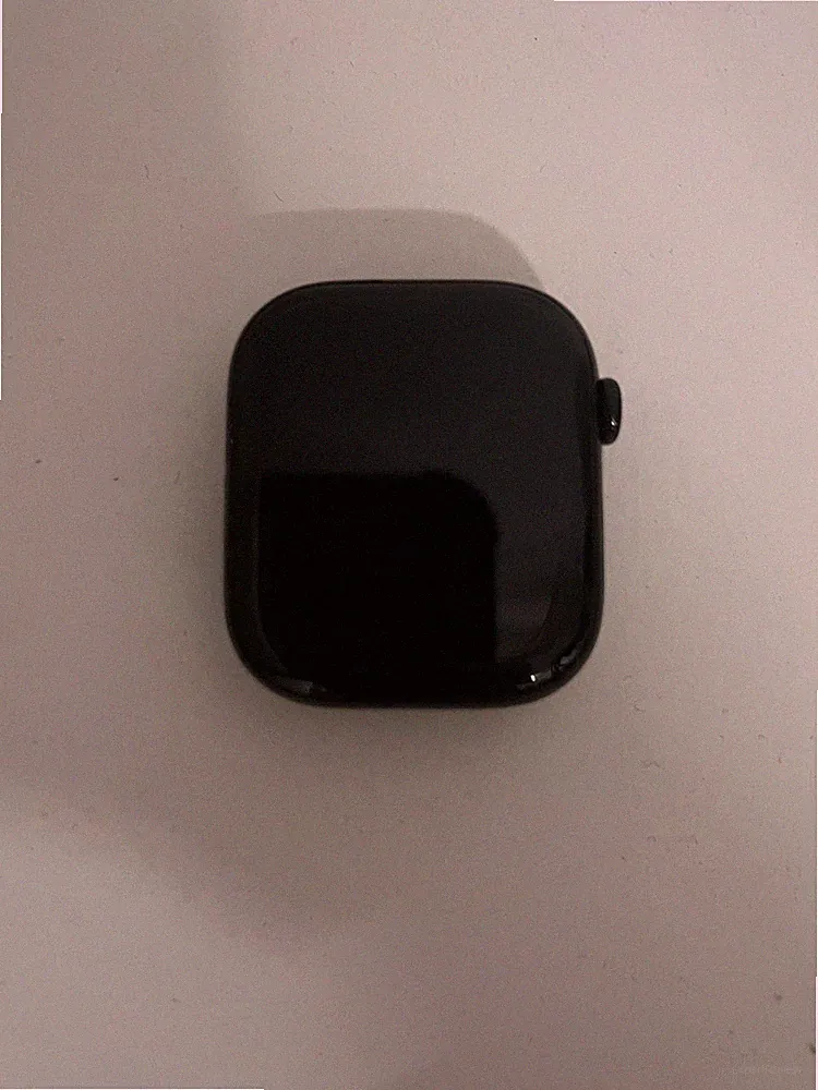 Apple Watch 46 mm Titan Schwarz Smartwatch iOS watchOS mit Silikonarmband