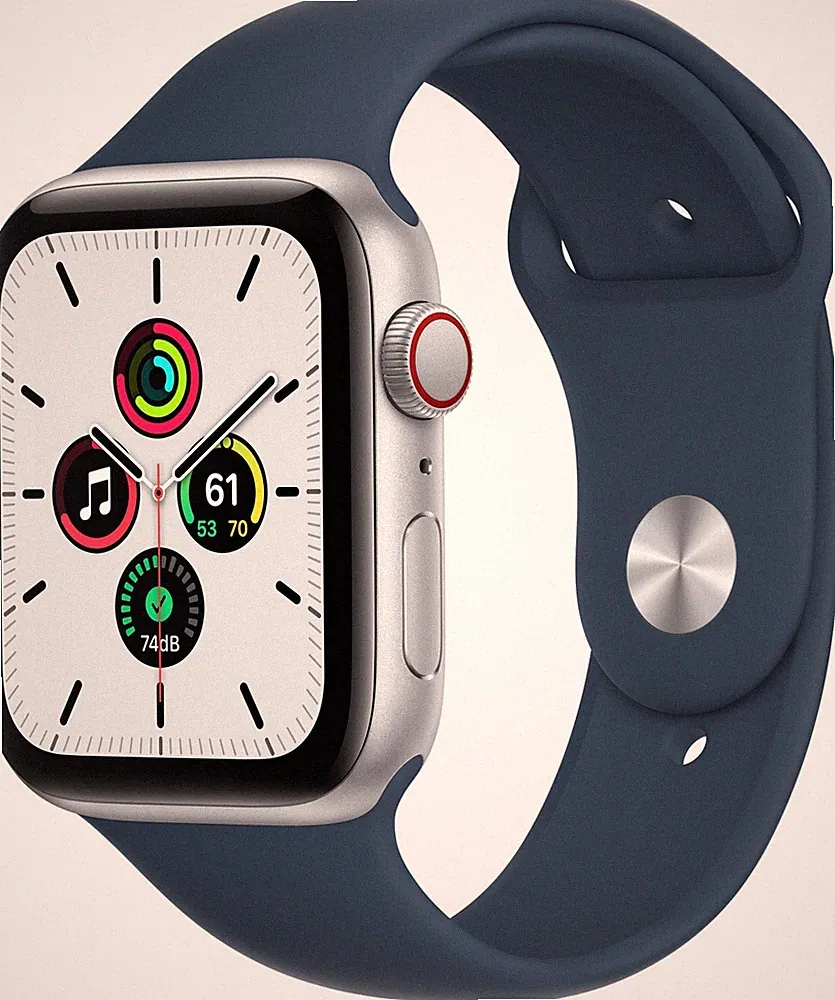 Apple Watch SE 44mm Cellular Smartwatch Aluminium silber Gut - Refurbished