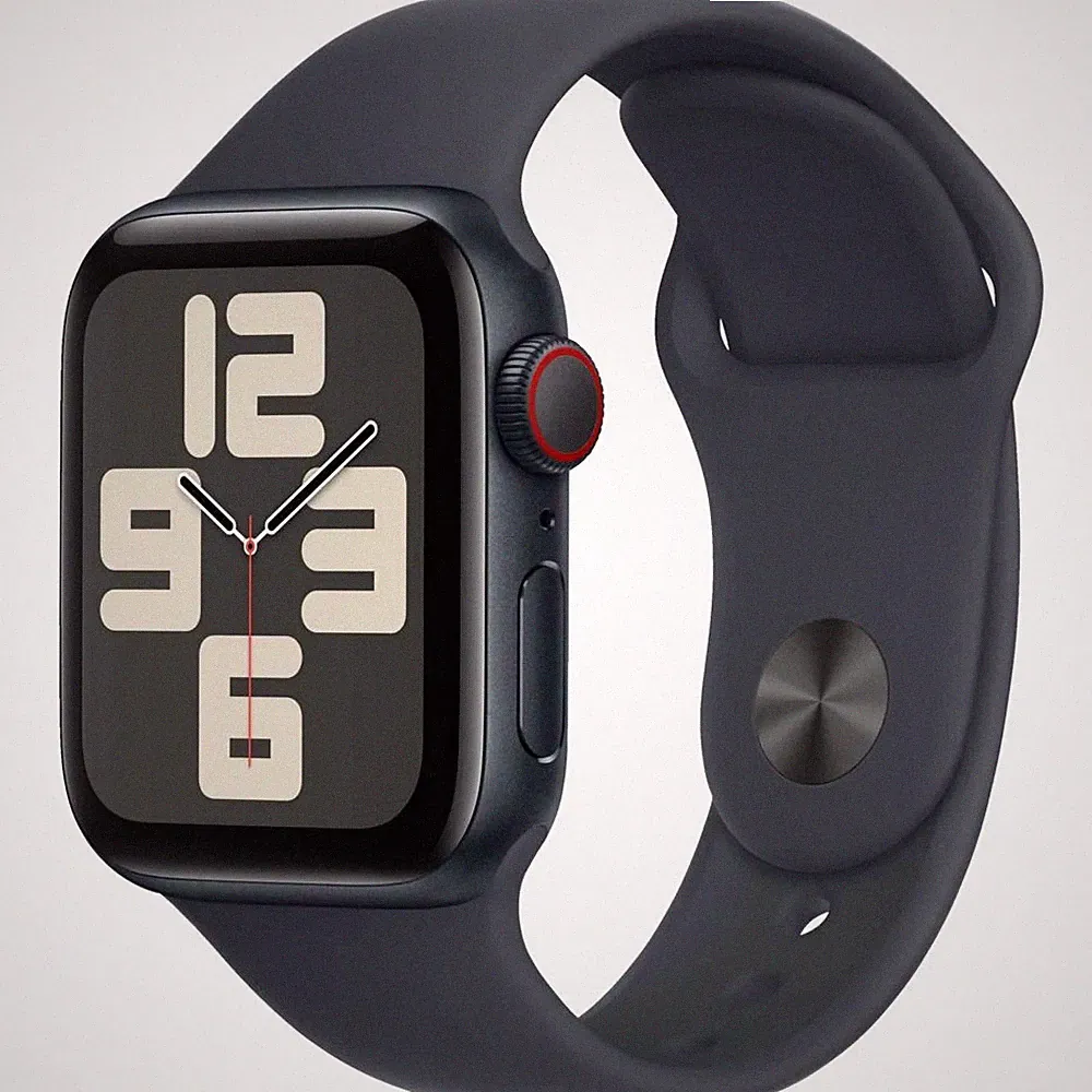 Apple Watch SE Smartwatch Mitternacht (130 - 180 mm) Fluorelastomer
