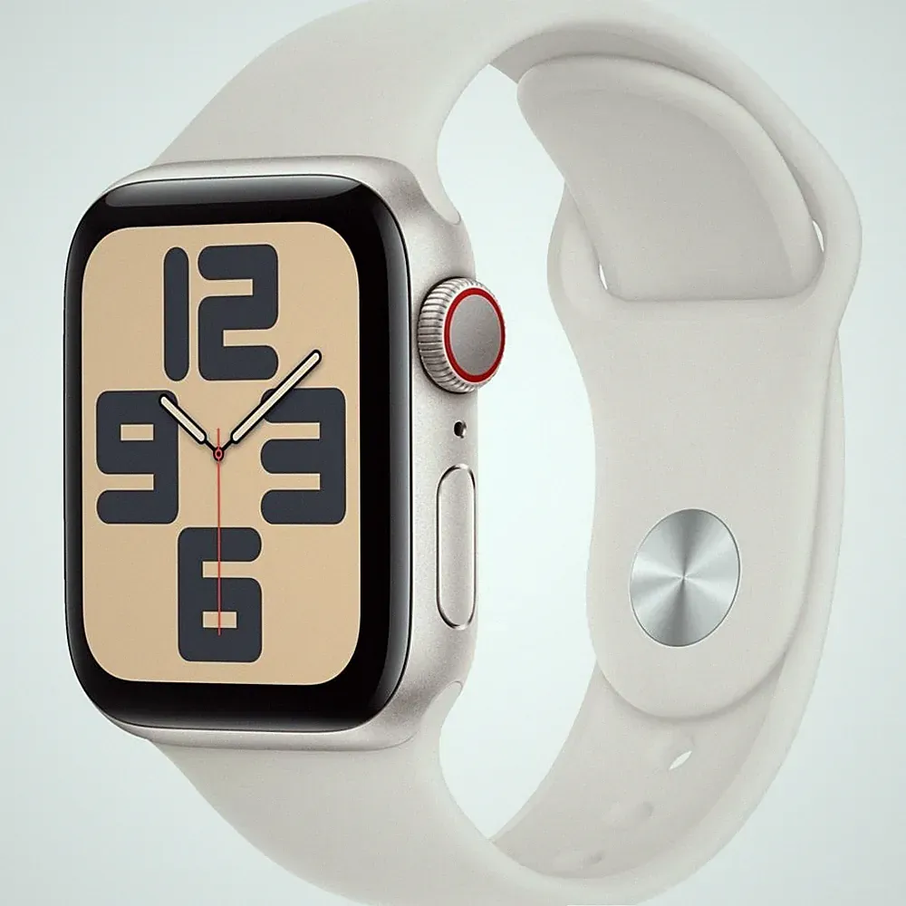 Apple Watch SE Smartwatch Polarstern (130 - 180 mm) Fluorelastomer