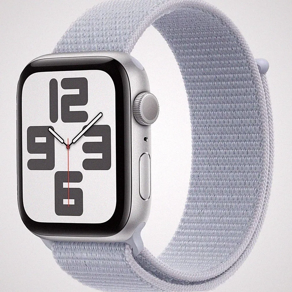 Apple Watch SE Smartwatch Silber (130 - 200 mm) Textil Carbon Neutral