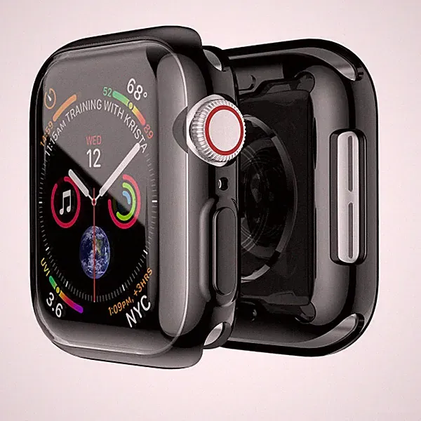 Apple Watch Series 1 - 9 SE Case 38mm - 45mm Hülle Displayschutz Schwarz 360Grad