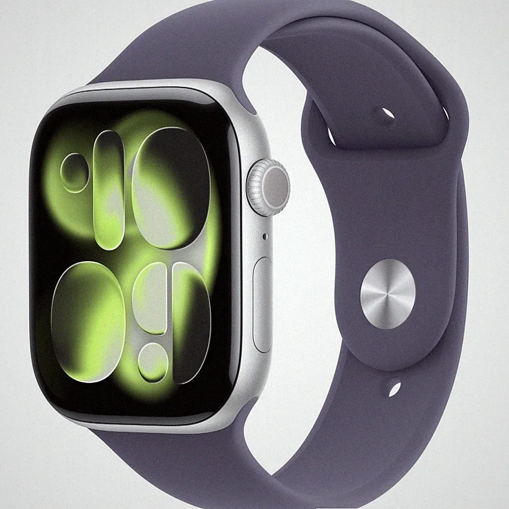 Apple Watch Series 11 Sportarmband M/L 46 mm Aluminium GPS silber/nebelviolett