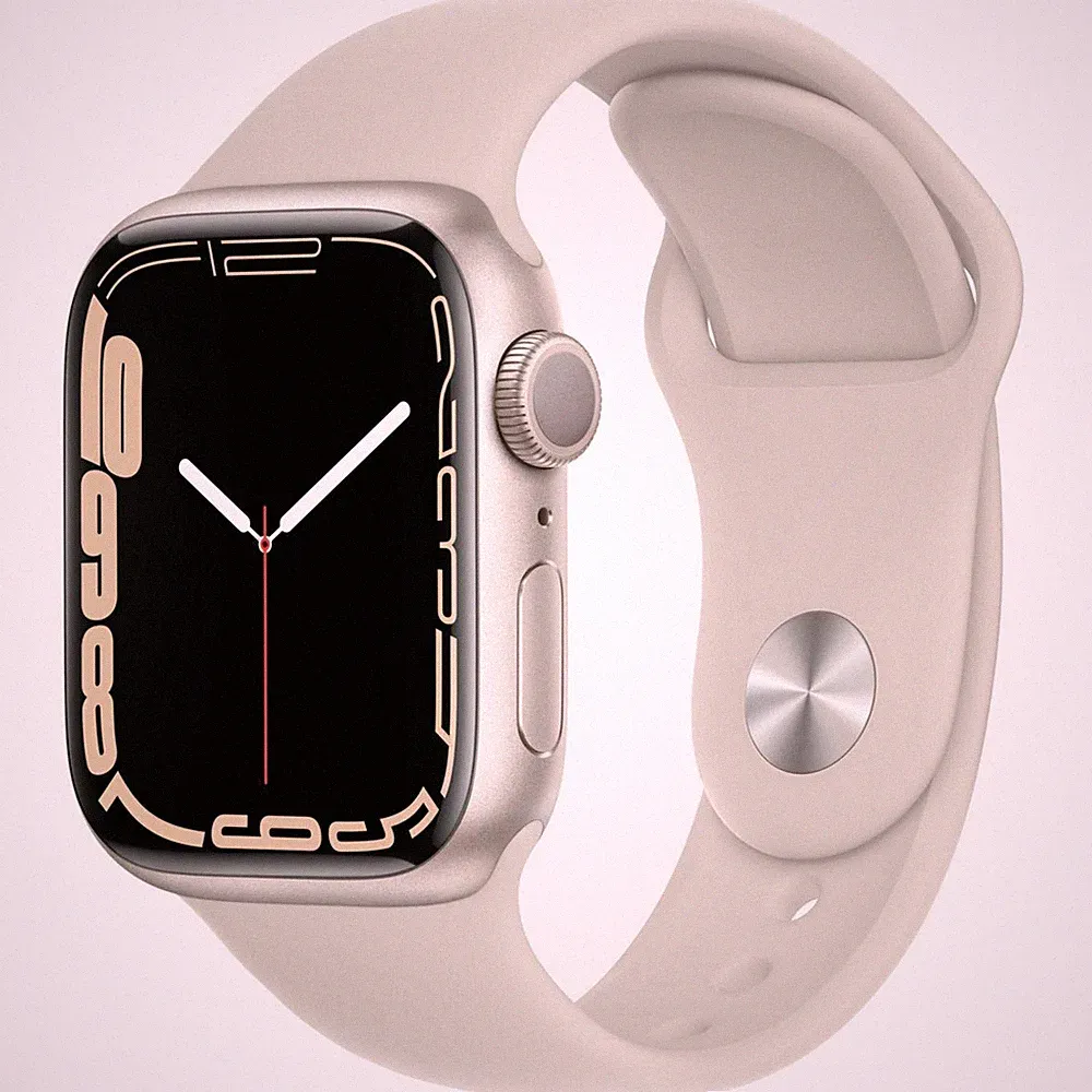 Apple Watch Series 7 (41 mm) Polarstern GPS Apple Smartwatch 3 Jahre Gewähr