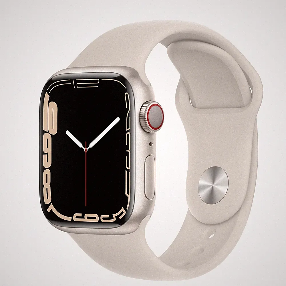 Apple Watch Series 7 41mm GPS Aluminiumgehäuse polarstern Gut – Refurbished