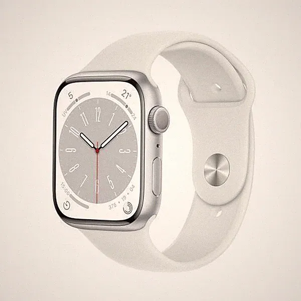 Apple Watch Series 8 (41 mm) Silber GPS Apple Smartwatch 3 Jahre Gewähr
