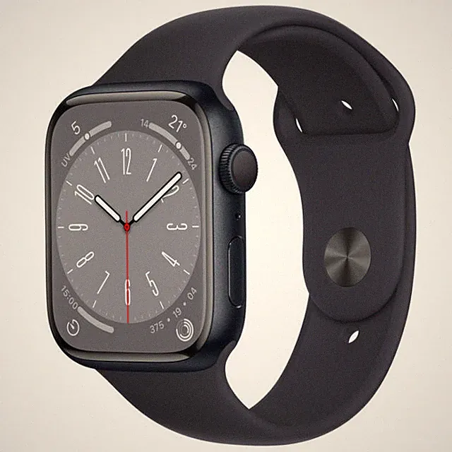 Apple Watch Series 8 (45 mm) Mitternacht GPS Apple Smartwatch 3 Jahre Gewähr
