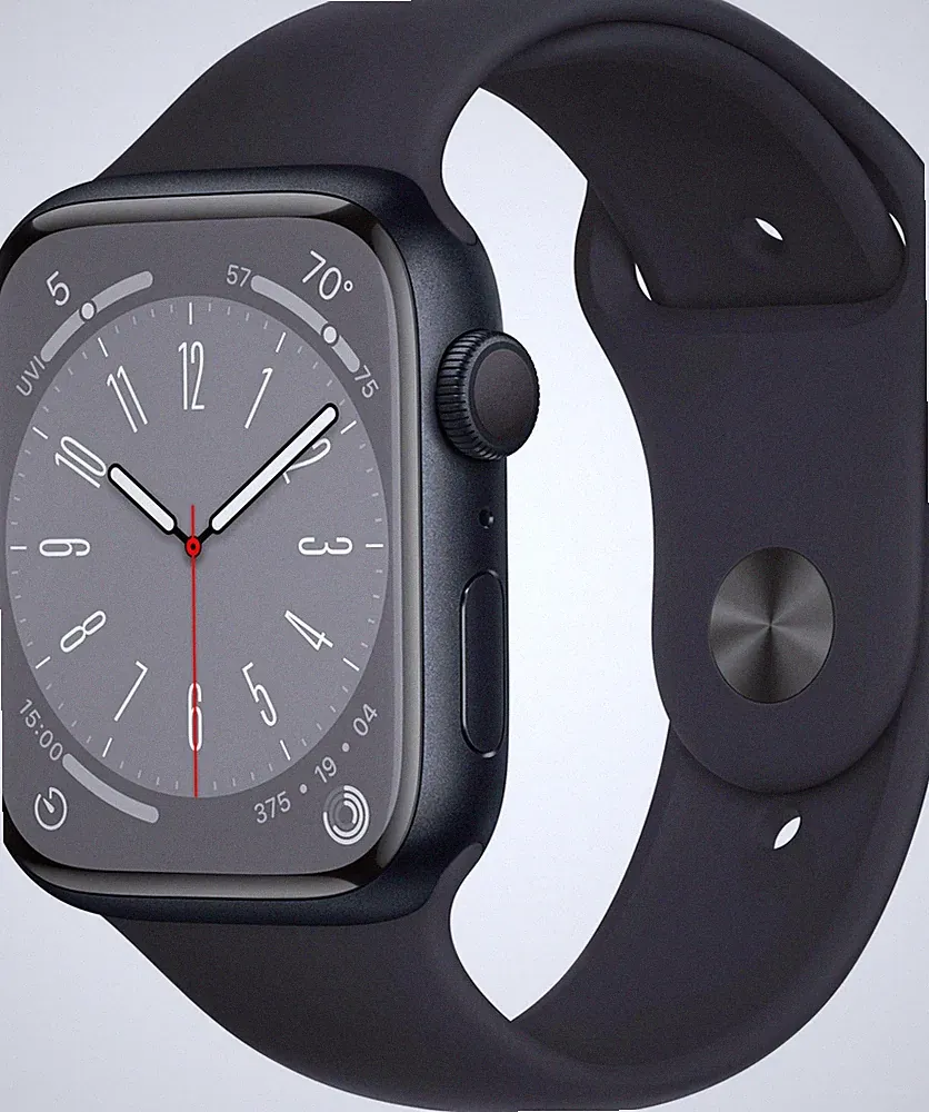 Apple Watch Series 8 GPS 41mm Smartwatch Mitternacht Sportarmband MNP53FD/A