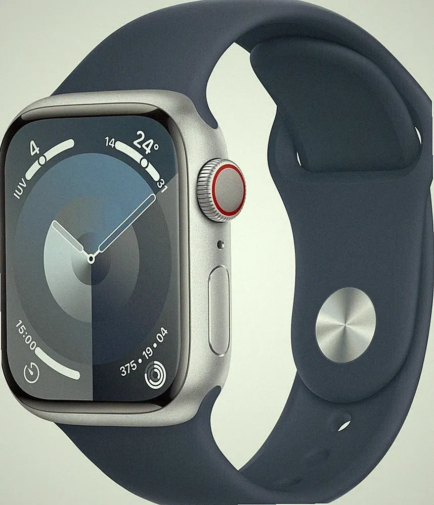 Apple Watch Series 9 41mm Cellular Smartwatch Aluminium silber Gut - Refurbished