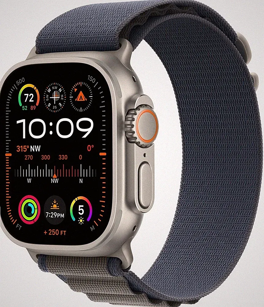 Apple Watch Ultra 2 GPS Cellular 49mm Smartwatch Titangehäuse Blau Alpine Loop