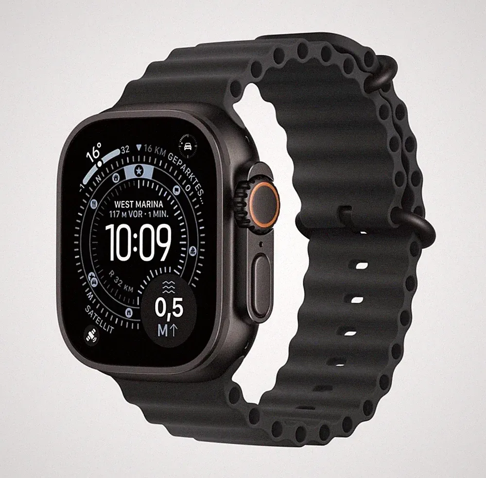 Apple Watch Ultra 3 - 49mm - Black Ti Black Ocean Band Neu & OVP