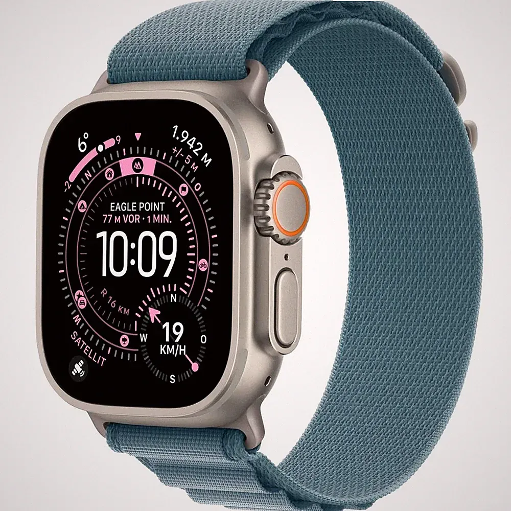 Apple Watch Ultra 3 GPS + Cellular 49 Smartwatch Natur/Hellblau (145-190 mm)
