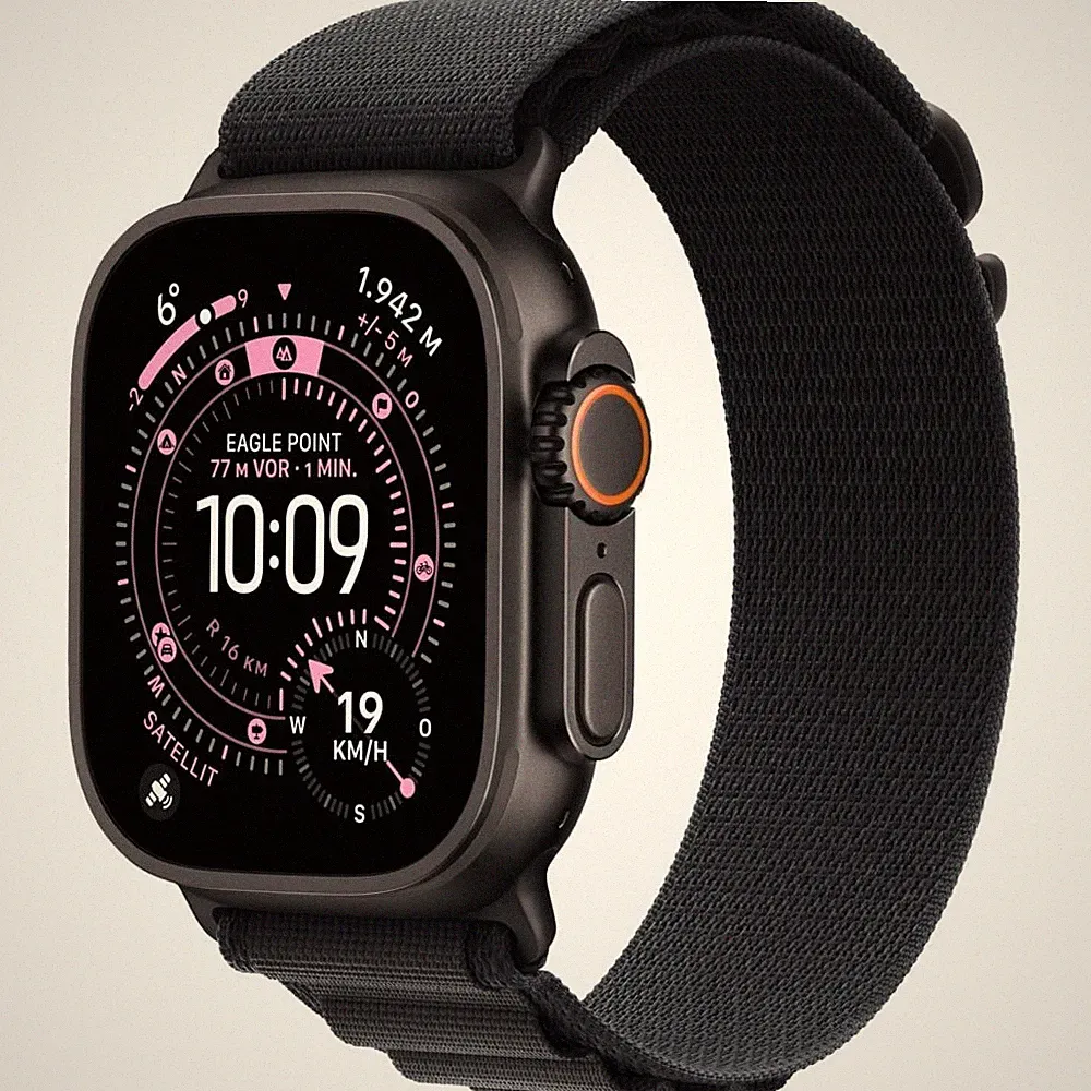 Apple Watch Ultra 3 GPS + Cellular 49 Smartwatch Schwarz (165-210 mm) Polyester