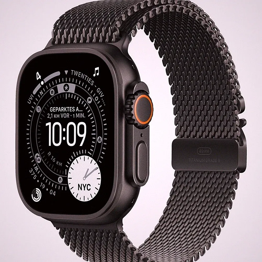 Apple Watch Ultra 3 GPS + Cellular 49 Smartwatch Schwarz (180-210 mm) Titan