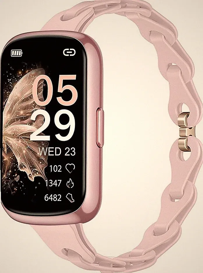 Armband 16mm Silikon Schlank Elegant für Sanorum Smartwatch 1,47 Zoll Damen