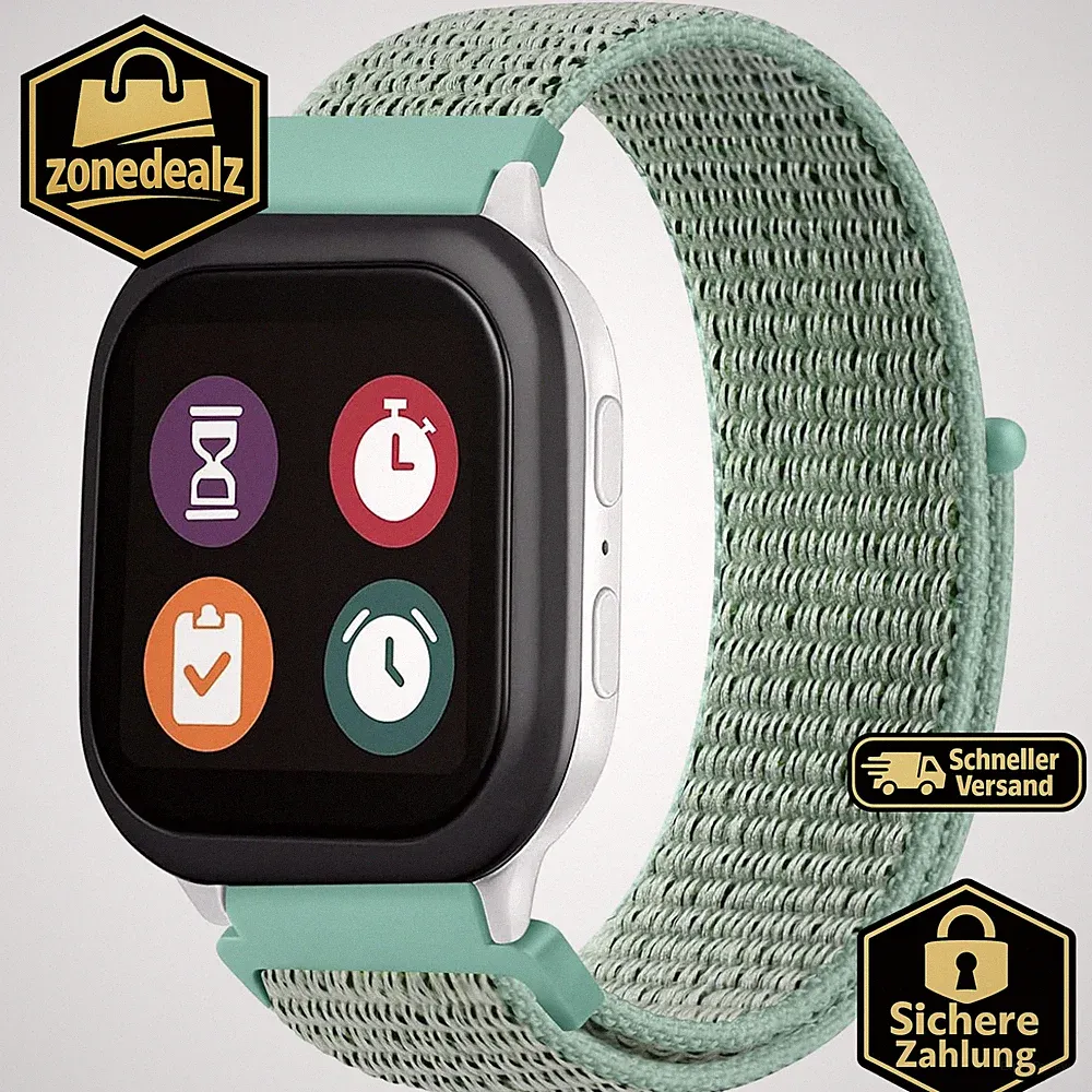 Armband 20mm Nylon Ersatz für Kinder Smartwatch Uhren Sportarmband Jungen